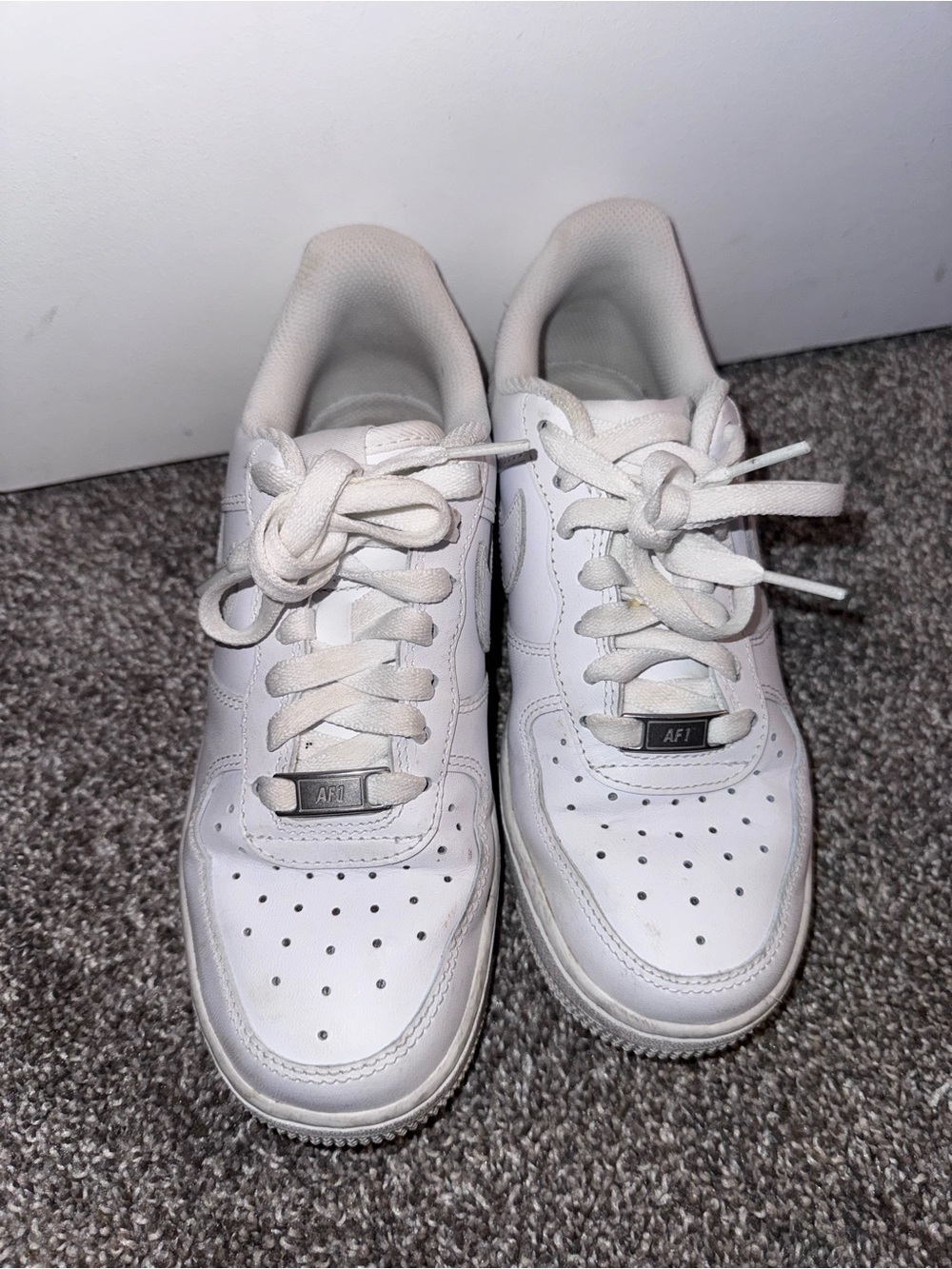Classic White Women's Leather Sneakers - AF1 Style